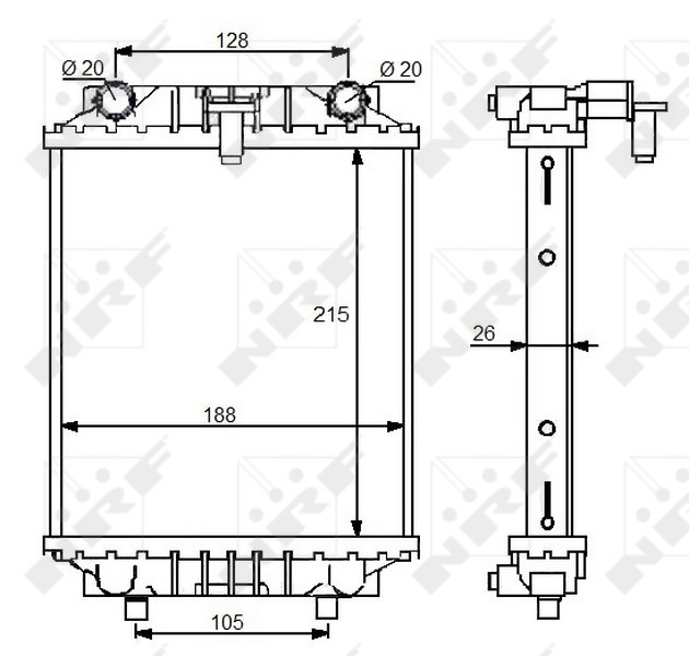 NRF 59125 Radiator, racire motor