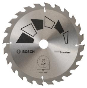 Panza de ferastrau circular pentru lemn BOSCH Standard ,D 184 mm ,latime taiere 2.2 mm ,numar dinti 24 ,orficiu prindere 20 16 mm foto