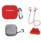 Set extins 5 in 1 marca THD pentru protectia castilor Apple Airpods 3, culoarea rosu