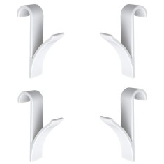 Set 4 suporturi de prosoape si haine, pentru calorifer, plastic, 9.8 cm, alb