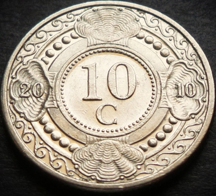 Moneda exotica 10 CENTI - ANTILELE OLANDEZE (Caraibe), anul 2010 * cod 3308