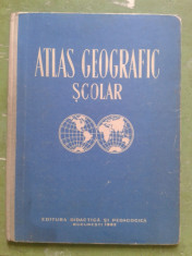 ATLAS GEOGRAFIC SCOLAR 1962 foto