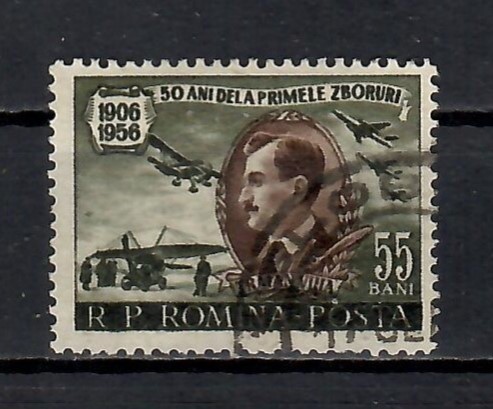 Romania 1956, LP.411 - 50 de ani de la primul zbor al lui Traian Vuia, Stampilat