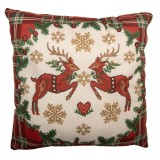 Fata perna Craciun Reni poliester multicolor 45x45 cm