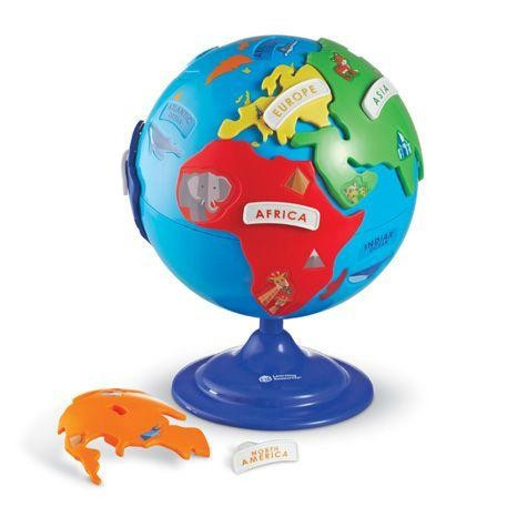 Puzzle interactiv - Glob pamantesc copii