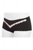 Chilot boxer cu buline și dantelă din Bumbac, LSH 405 - Nero, 98 (M), Conte Elegant