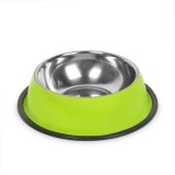 Bol pentru caini Yummie, 18 cm, otel inoxidabil, Verde