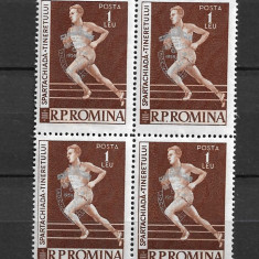 ROMANIA 1959 - A VIII-A EDITIE A JOCURILOR BALCANICE, BLOC, MNH - LP 479