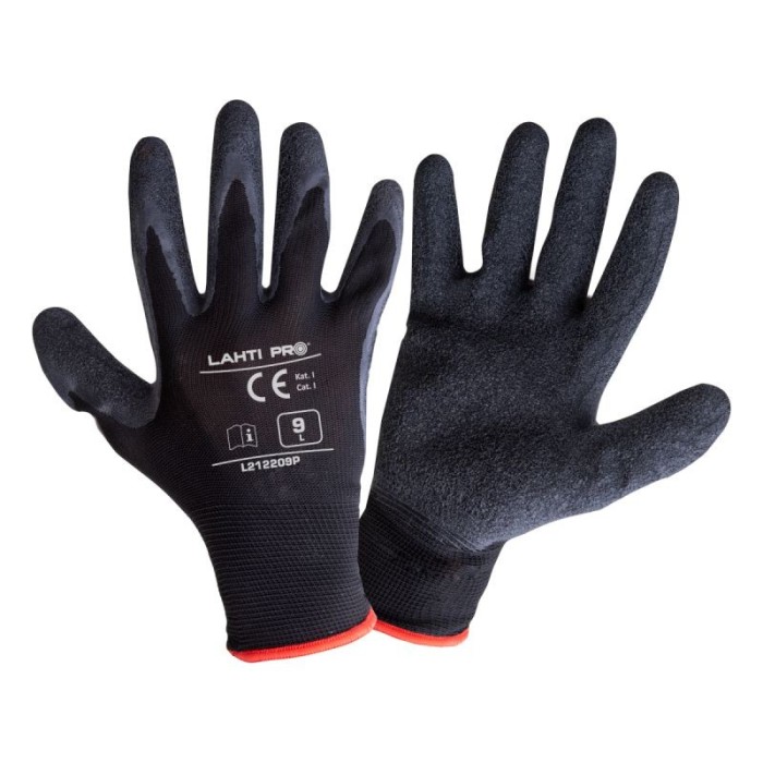 MANUSA LATEX CU POLIESTER / NEGRU - 7