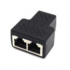 RJ45 Network 1 to 2 Ways Splitter Connector foto