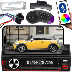 Player Auto RGB, 4 x 50W, model XBASS 7011X, cu Suport Telefon, Telecomanda pe volan, Bluetooth, Radio, MP3, AUX, Card foto