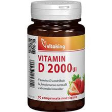 Vitamina D 2000UI Vitaking 90cpr masticabile Cod: vk1327 foto