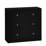 Cumpara ieftin Comoda 3 sertare mdf negru May 72.4x30.1x68.3 cm