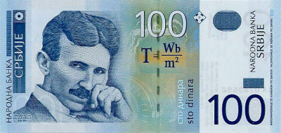 SERBIA █ bancnota █ 100 Dinara █ 2003 █ P-41a █ COMEMORATIV █ UNC █ necirculata foto