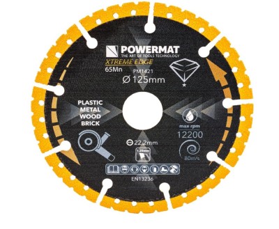 Disc diamantat universal PM-TDCS-1252T, 125 mm, Powermat PM1421 foto