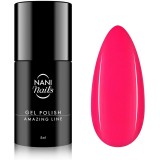 NaniNails Amazing Line lac de unghii sub forma de gel culoare Neon Pink 5 ml