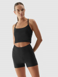 Crop top de yoga din materiale reciclate pentru femei - culoare grafit, 4F Sportswear