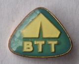 BTT - Biroul de Turism pentru Tineret - insigna veche anii 1970, drumetie