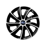 Set 4 Capace Roti potrivite jantelor de 16 inch, pentru Subaru, model Stig Extra Black &amp; White