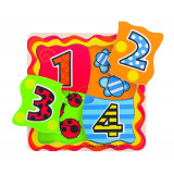 Primul meu puzzle numere Bigligs, 4 piese, 1 an+, Bigjigs