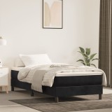 Gossi saltea de pat cu arcuri, negru, 100x220x20 cm, catifea