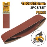 Smirghel aparat slefuit 100*610 mm 2 bucati - Ingco BSP020801
