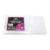 Tipsuri reutilizabile tip sandwich pentru extensia unghiilor Global Fashion &bdquo;Short Oval&rdquo;, 15 mărimi, 240 de bucăți, oval scurt