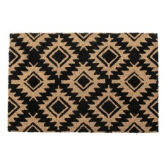 Covoras intrare casa cauciuc fibre cocos Tribal 40x60 cm
