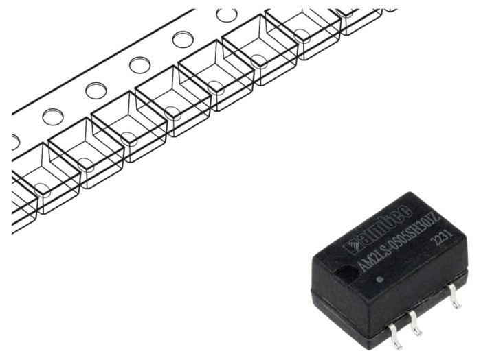 Convertor DC/DC 2W, 5VDC, SMD