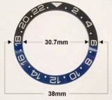 Cumpara ieftin Bezel Rolex &bdquo;Batman&rdquo; &ndash; Negru și Albastru cu Alb