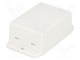 Carcasă universală GAINTA 50,4mm x 70mm x 29,5mm ABS alb UL94HB