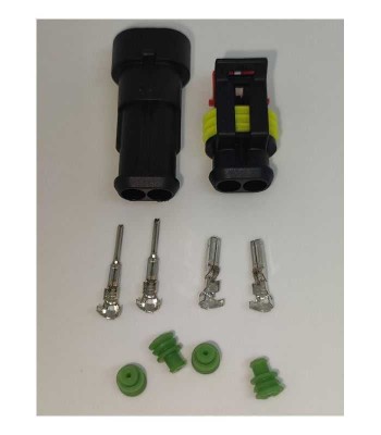 Set conectori cablu Superseal 1.5 tata-mama mufa 2 pin +4 pini inclusi + 4 garnituri incluse IP67 TE Connectivity 282104-1-SET-M foto