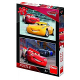 Puzzle 2 in 1 - cars 3: cursa cea mare (77 piese), Dinotoys