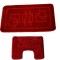 Set 2 Covorase Baie Model Maritime 2577 BURGUNDY, Marimi 60 x 100 50 x 60 cm, Rosu, Inaltime Fir 0, Antiderapant, Antialergic, Polipropilena
