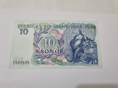 bancnota suedia 10 k 1968 foto