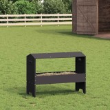 vidaXL Jgheab pentru hrănirea animalelor Negru 79 x 35 x 62 cm 874627