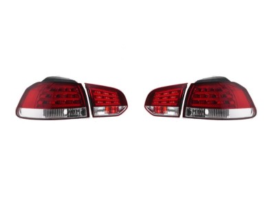 Stop spate, lampa Volkswagen Golf Vi (5k), 10.2008-2016, model tuning, montare spate, stanga+dreapta, LED+P21W+PY21W; transparent; cu lampa interioar foto