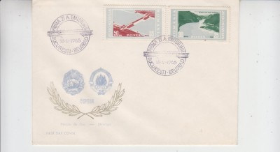 C12 - FDC Romania - Portile de fier - LP604 - 1965 foto