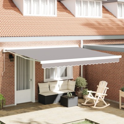 vidaXL Fabrică de Marchiză pentru cadru de 4x3.5 m Gri Deschis foto