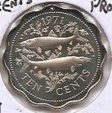 Bahamas 10 Cents 1971 - Elisabeta a II-a, PROOF, Cupru-nichel, 23,5 mm, KM-18 UNC !!!, America de Nord