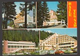 CPIB 23676 CARTE POSTALA - BAILE TUSNAD - HOTELURILE: CIUCAS, OLT, POLICLINICA, NECIRCULATA, 1982, TIMBRU