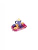 Set Mic Dejun cu Tava Androni Giocattoli, 18 Piese, Multicolor, Plastic, Jucarie Fete 2+ Ani