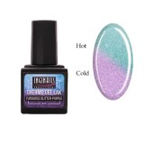 Lac permanent colorat termic Inginails Professional - Turquoise Glitter-Purple