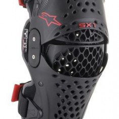 Protectie genunchi cross/enduro Alpinestars Mx SX-1 V2, negru/rosu, marime 2XL