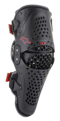 Protectie genunchi cross/enduro Alpinestars Mx SX-1 V2, negru/rosu, marime L-XL foto