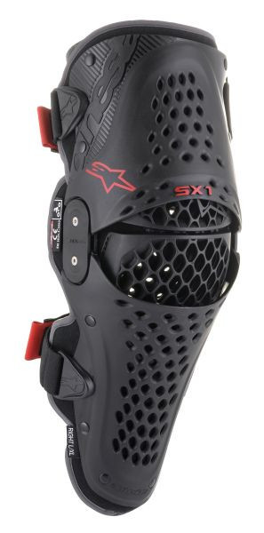Protectie genunchi cross/enduro Alpinestars Mx SX-1 V2, negru/rosu, marime L-XL