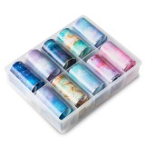 Folie de transfer set 10 Pastel Galaxy