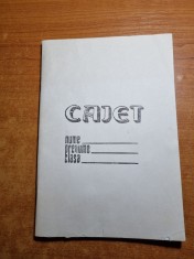caiet de matematica nescris - din anul 1991