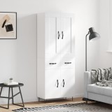 Cumpara ieftin Dulap &icirc;nalt, alb, 69,5x34x180 cm, lemn compozit