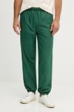 Lacoste pantaloni de trening culoarea verde, uni, XH8909